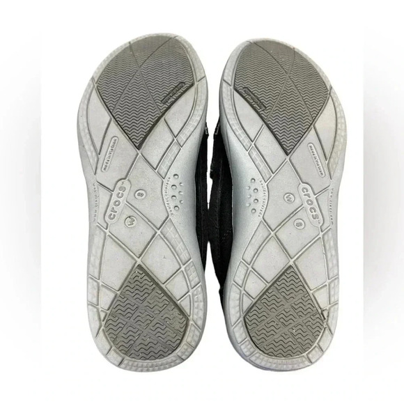 Crocs Walu II Black Canvas Slip On  Loafers Size 8 - Picture 3 of 7